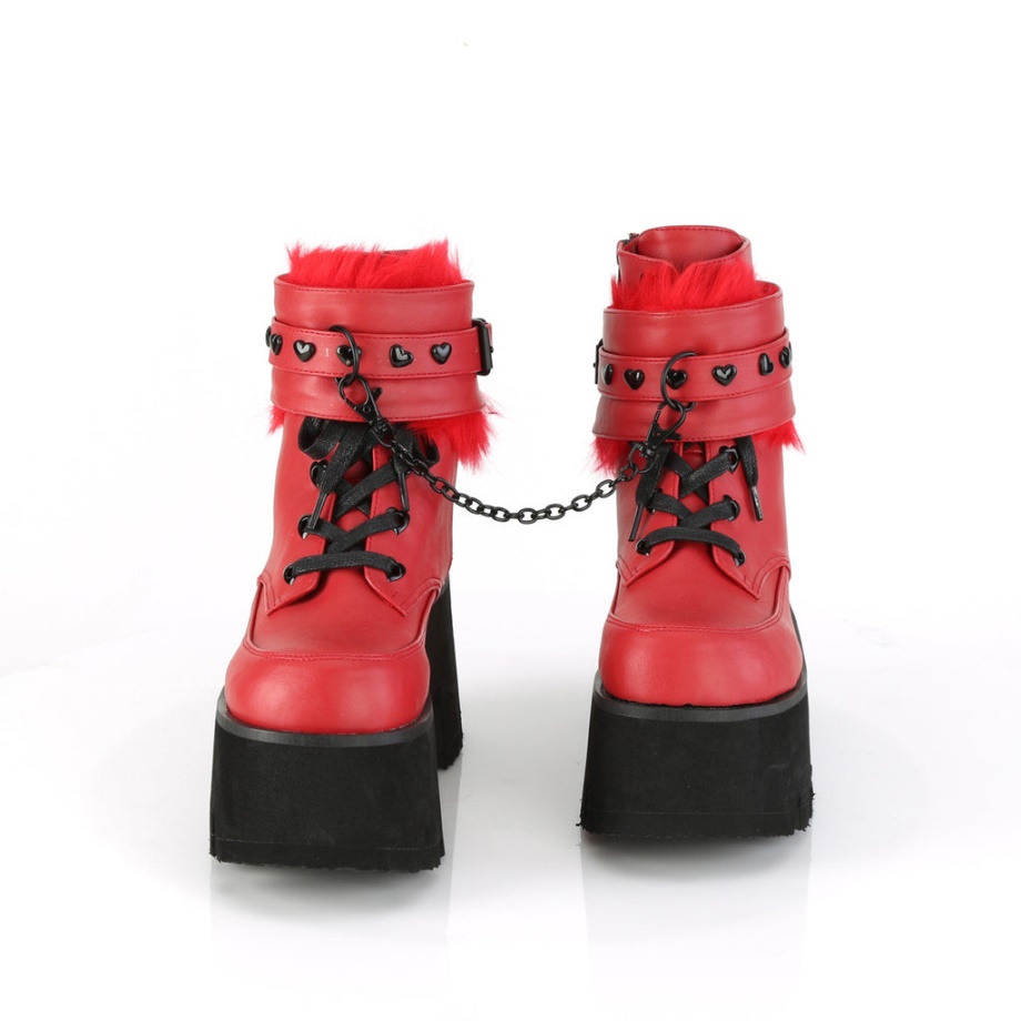 Ashes-57 Red Vegan Leather Demonia Ireland
