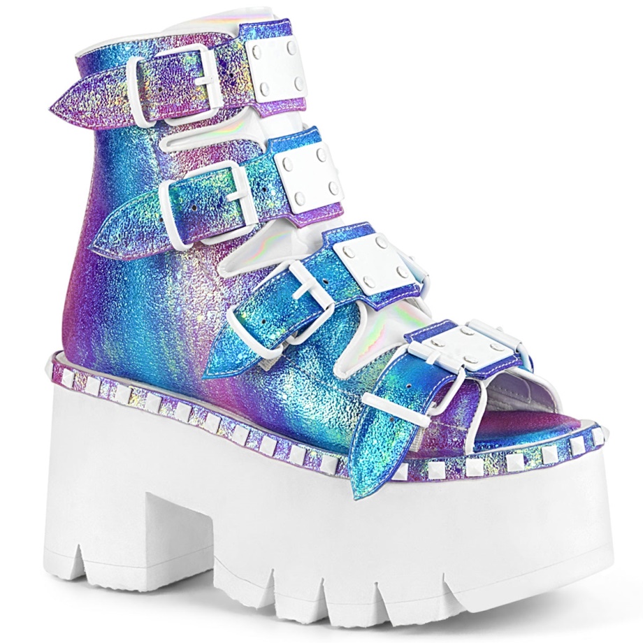 Ashes-70 Demonia Ireland Multi Iridescent Vegan Leather