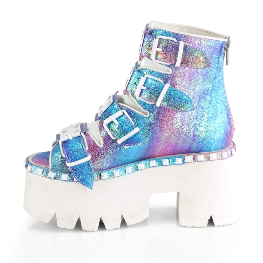 Ashes-70 Demonia Ireland Multi Iridescent Vegan Leather