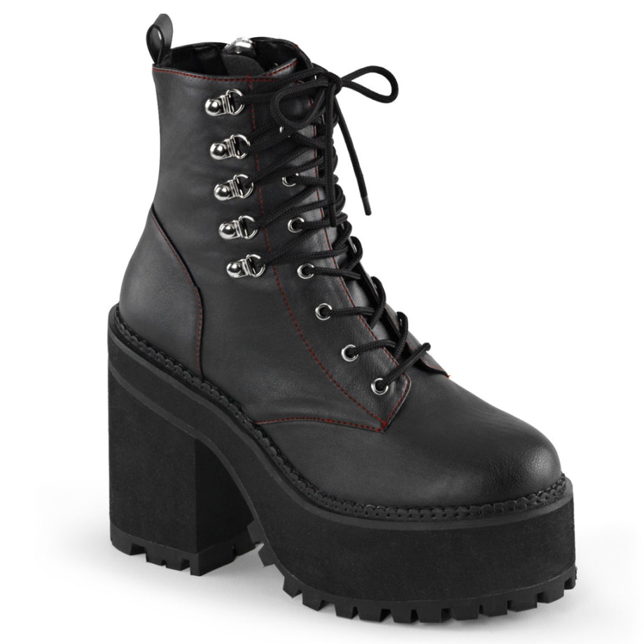Assault-100 Demonia Ireland Black Vegan Leather