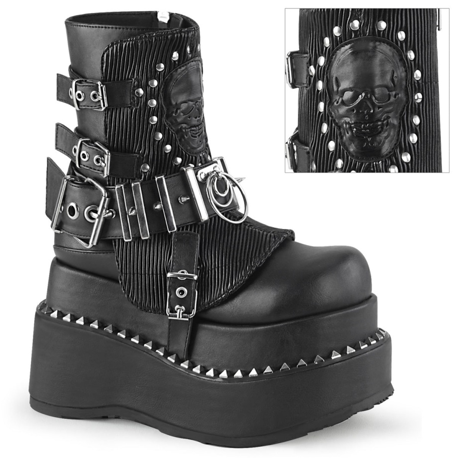 Bear-150 Demonia Ireland Black Vegan Leather