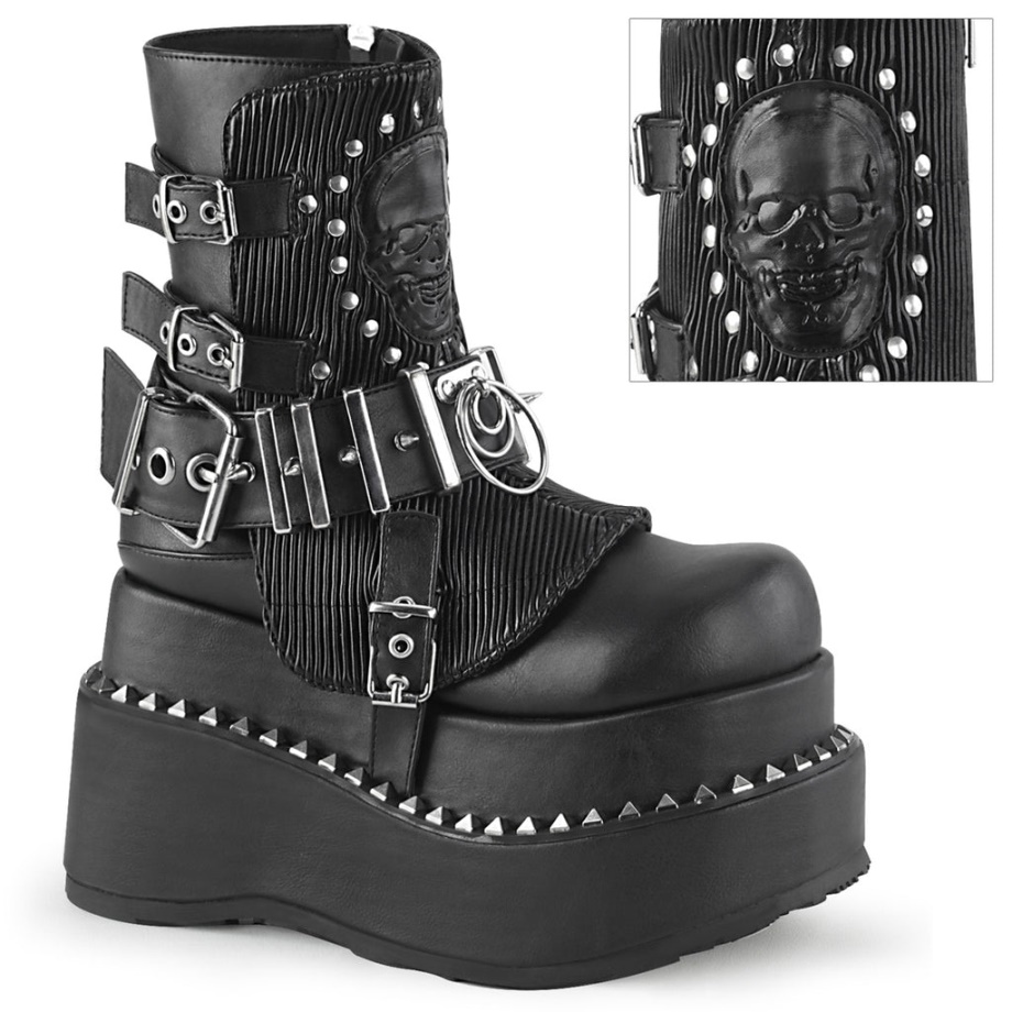Bear-150 Demonia Ireland Black Vegan Leather