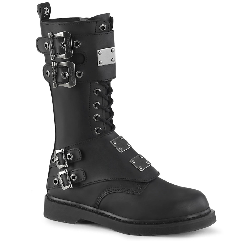 Bolt-345 Black Vegan Leather Demonia Ireland