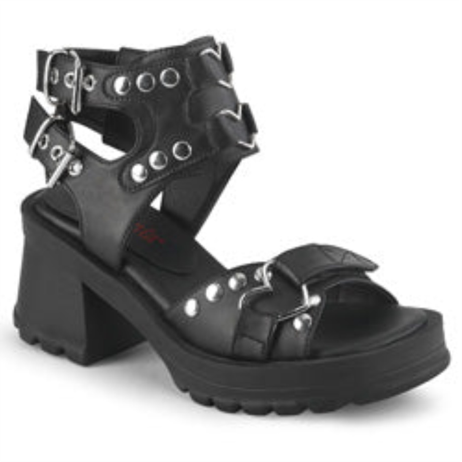 Bratty-07 Black Vegan Leather Demonia Ireland