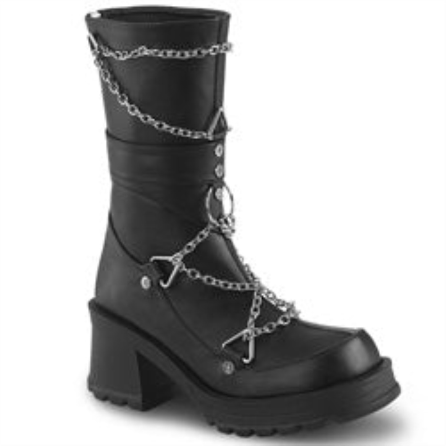 Bratty-120 Black Vegan Leather Demonia Ireland