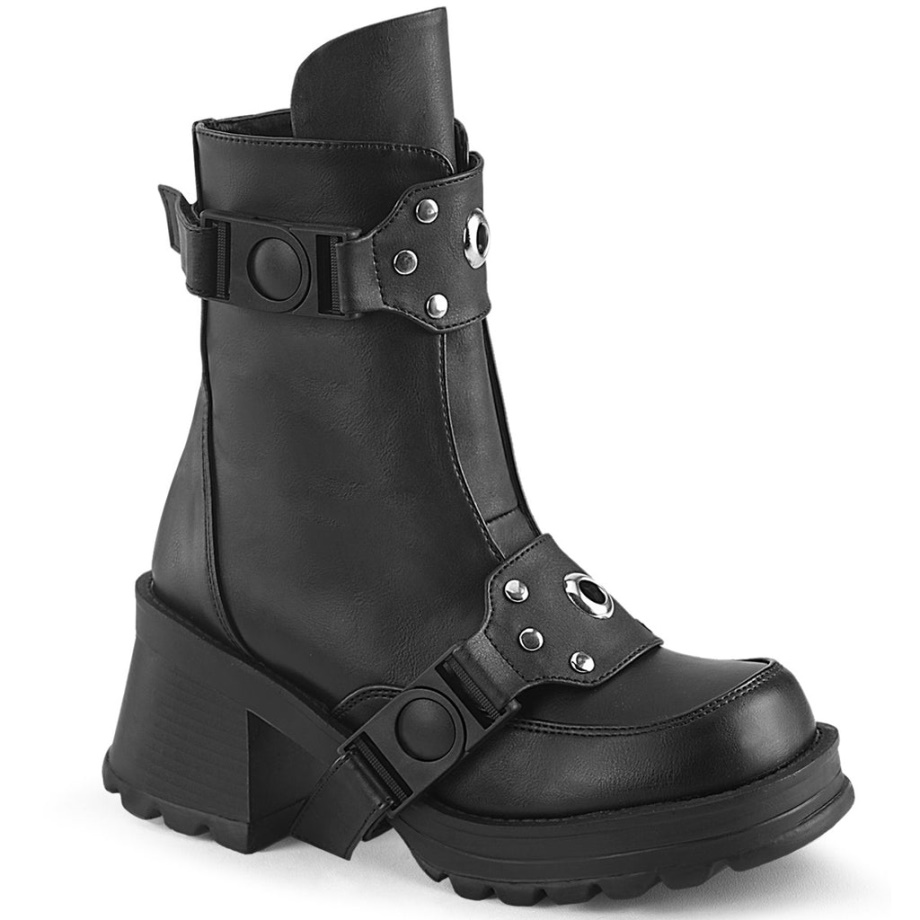Bratty-56 Black Vegan Leather Demonia Ireland