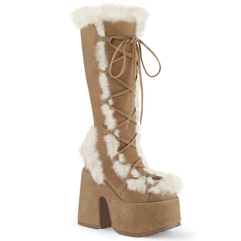 Camel-311 Demonia Ireland Camel Vegan Suede