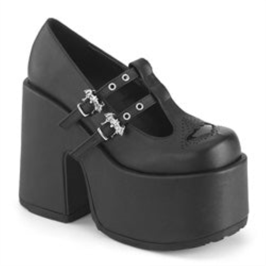 Camel-55 Black Vegan Leather Demonia Ireland