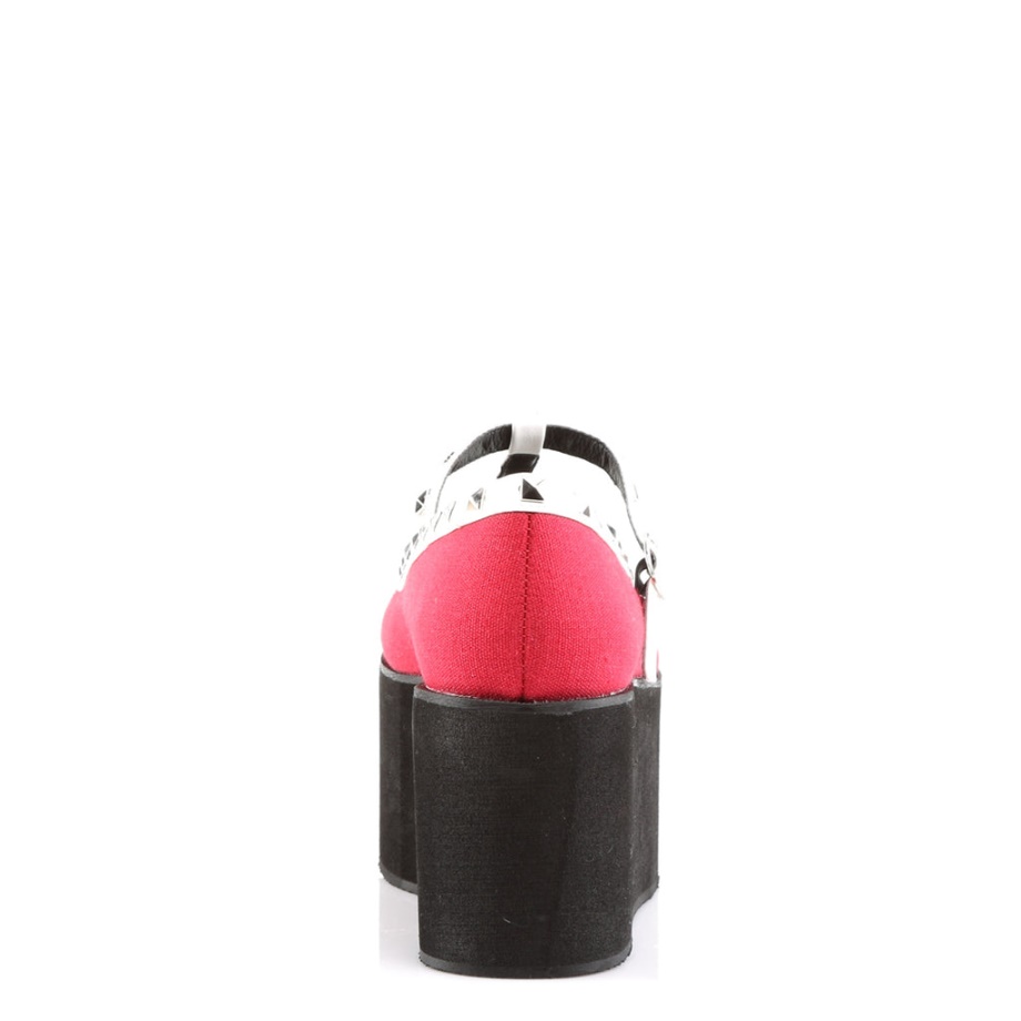 Click-07 Demonia Ireland Red Canvas-Black