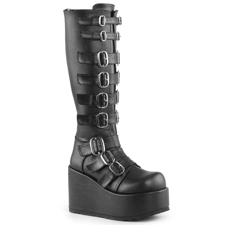 Concord-108 Black Vegan Leather Demonia Ireland