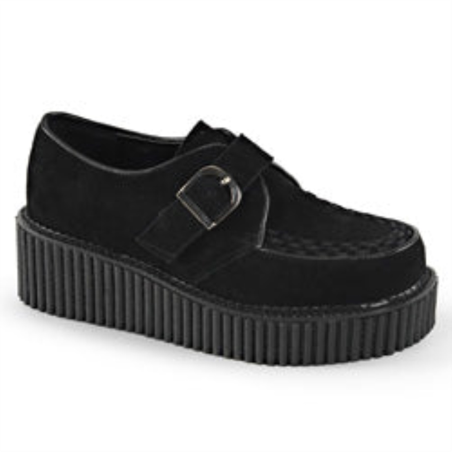 Creeper-118 Black Vegan Suede Demonia Ireland