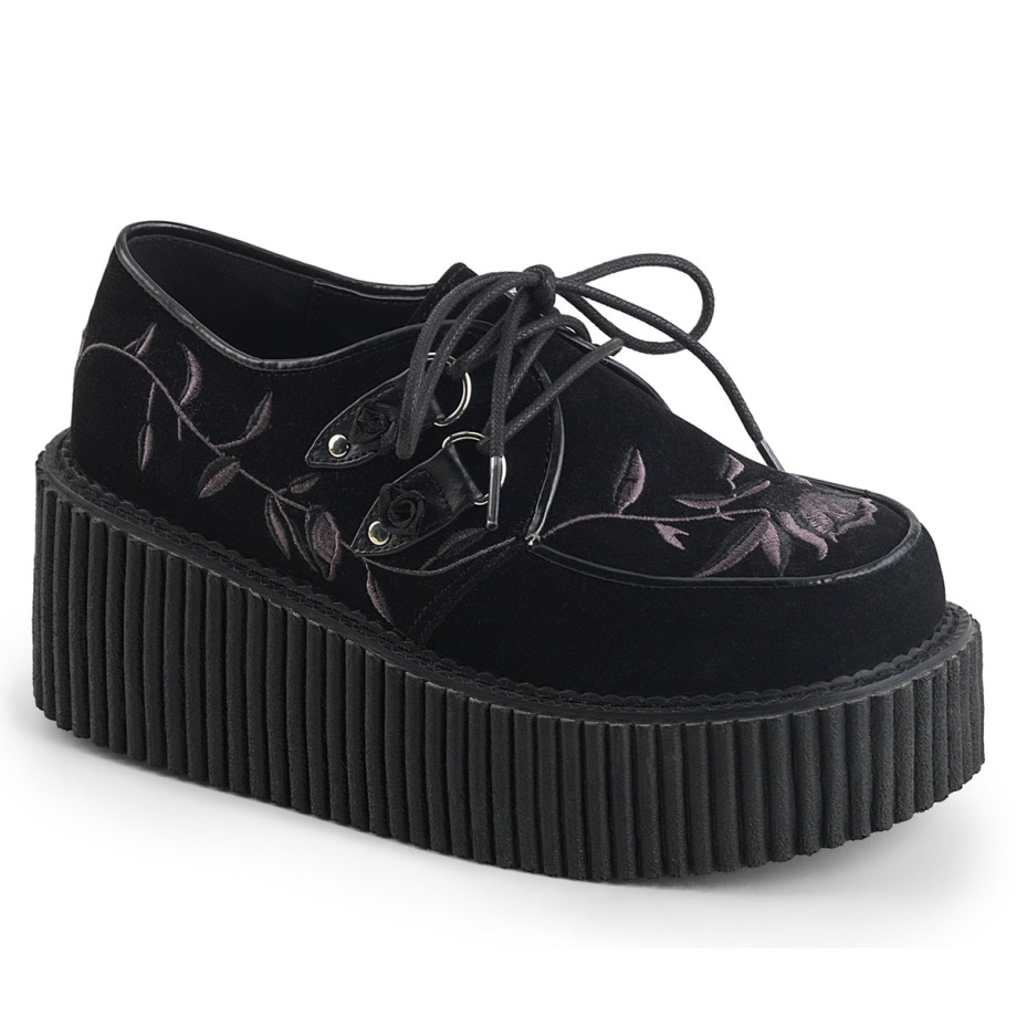 Creeper-219 Black Velvet Demonia Ireland