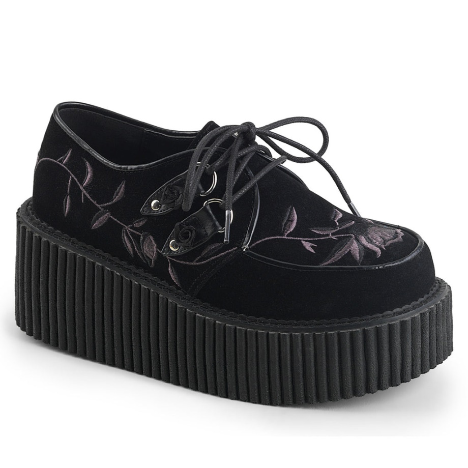 Creeper-219 Black Velvet Demonia Ireland