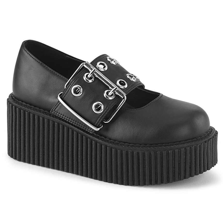 Creeper-230 Black Vegan Leather Demonia Ireland