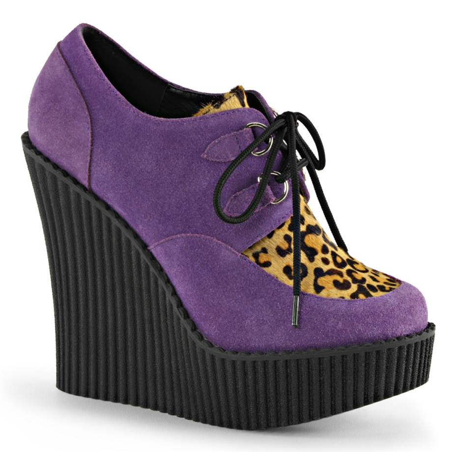 Creeper-304 Purple Vegan Suede-Animal Demonia Ireland