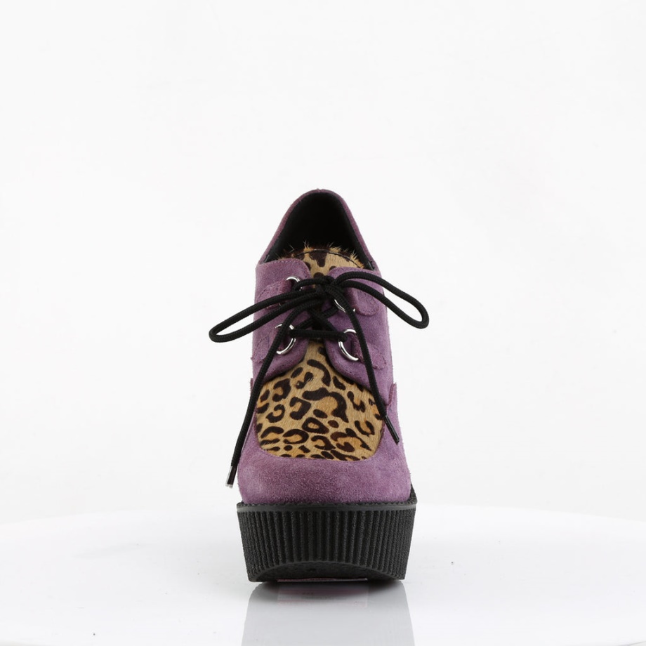 Creeper-304 Purple Vegan Suede-Animal Demonia Ireland