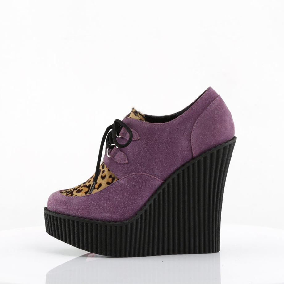 Creeper-304 Purple Vegan Suede-Animal Demonia Ireland