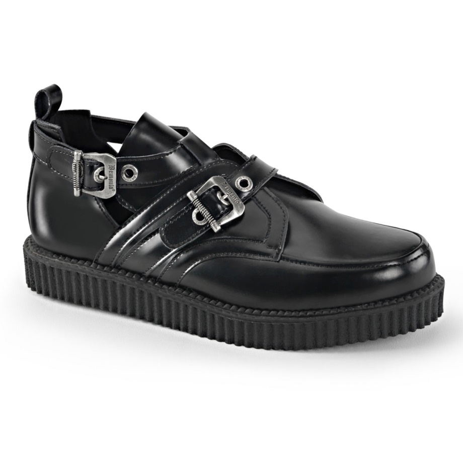 Creeper-615 Demonia Ireland Black Leather