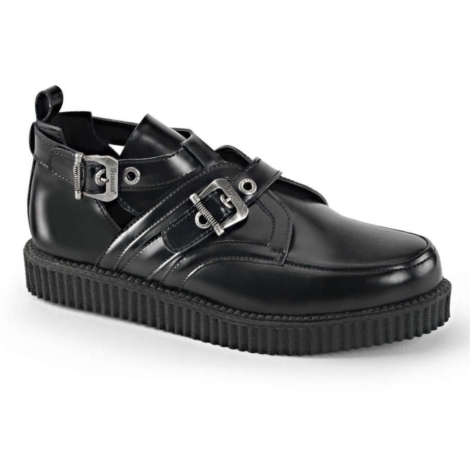 Creeper-615 Demonia Ireland Black Leather