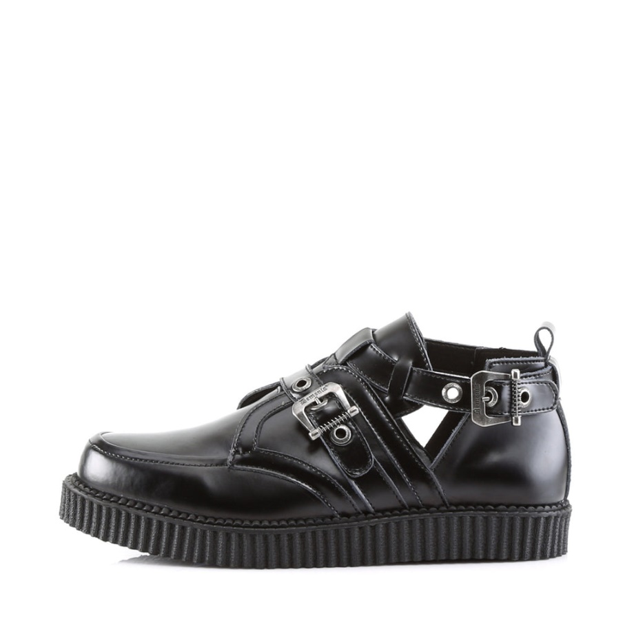 Creeper-615 Demonia Ireland Black Leather