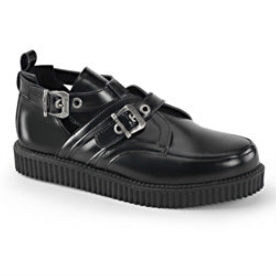 Creeper-615 Demonia Ireland Black Leather