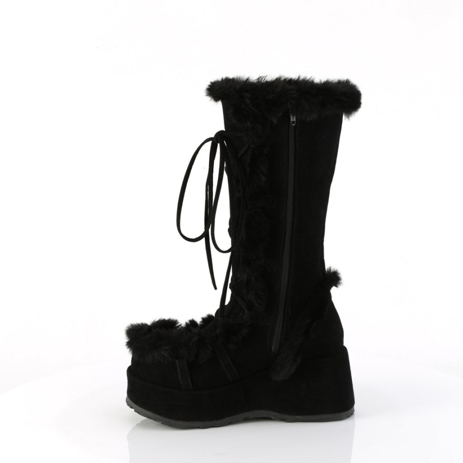 Cubby-311 Black Vegan Suede Demonia Ireland