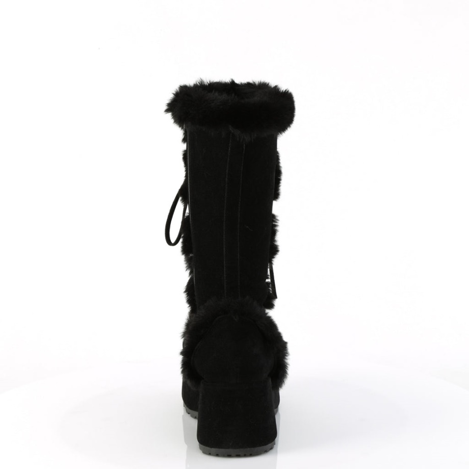 Cubby-311 Black Vegan Suede Demonia Ireland
