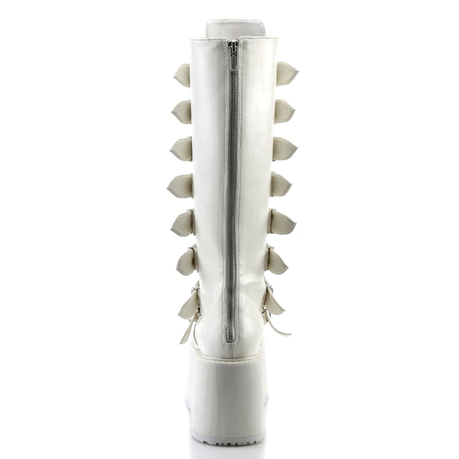 Damned-318 Demonia Ireland White Vegan Leather