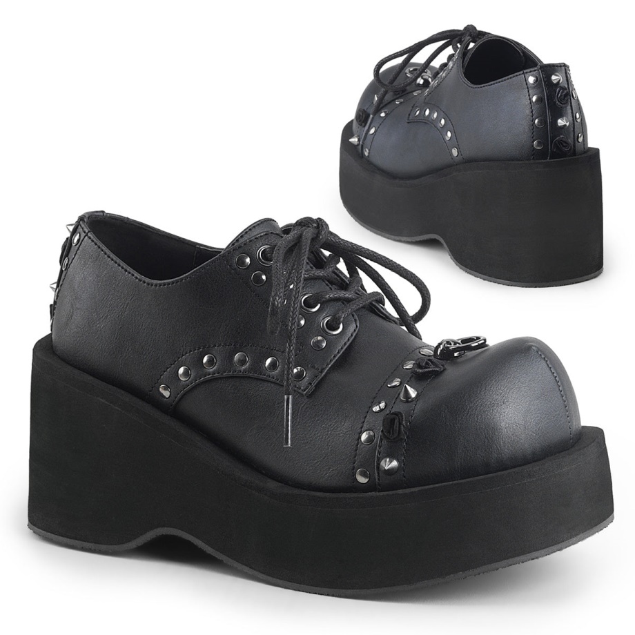 Dank-110 Demonia Ireland Black Vegan Leather