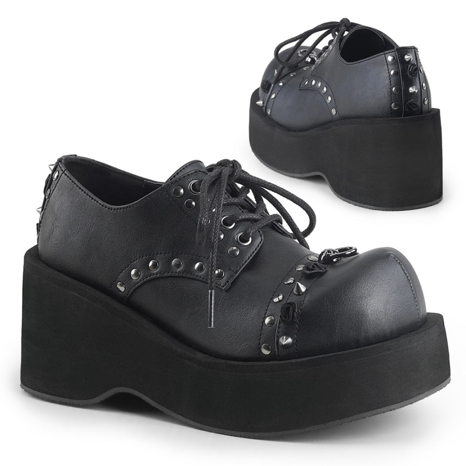Dank-110 Demonia Ireland Black Vegan Leather