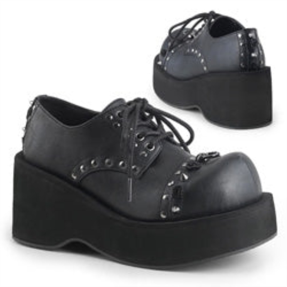 Dank-110 Demonia Ireland Black Vegan Leather
