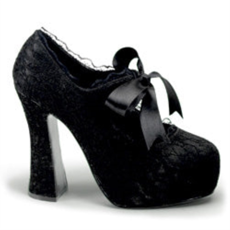 Demon-11 Black Satin-Black Lace Demonia Ireland