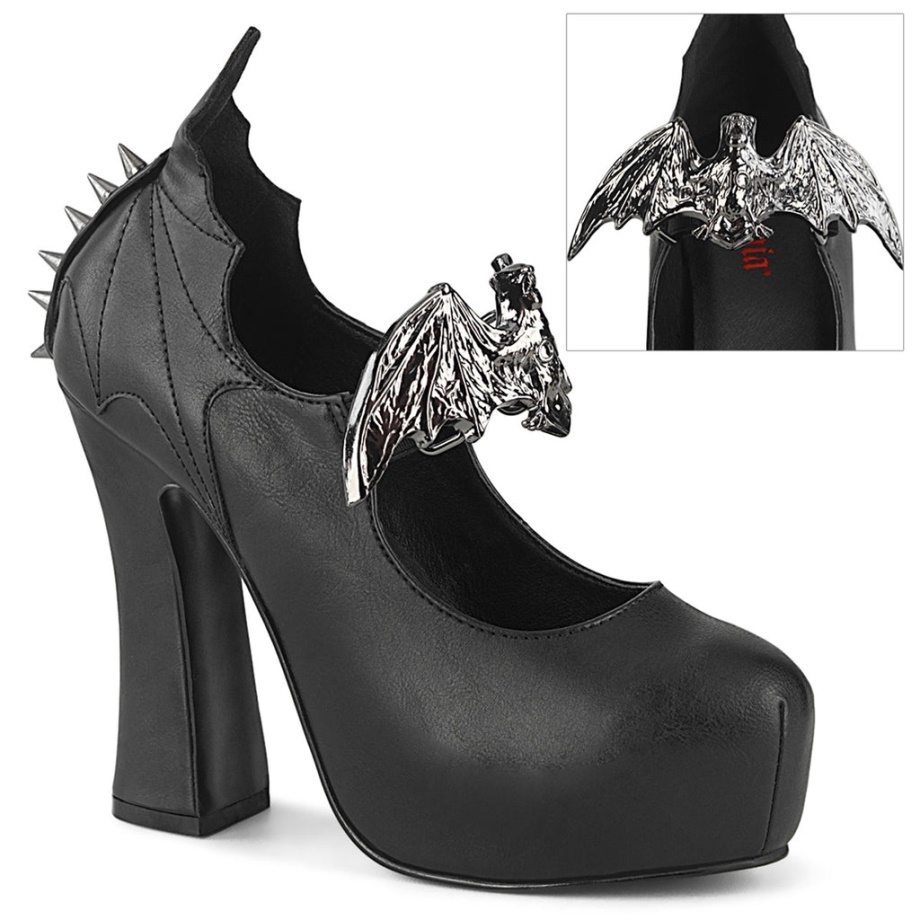 Demon-18 Demonia Ireland Black Vegan Leather
