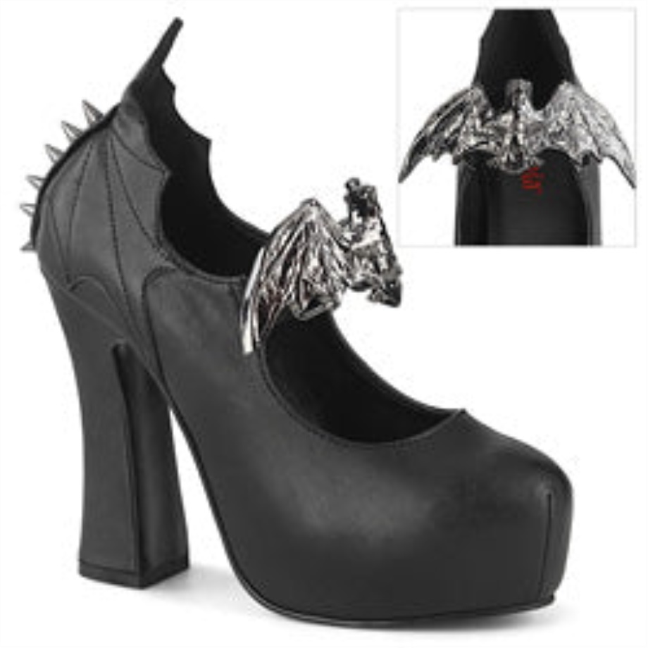 Demon-18 Demonia Ireland Black Vegan Leather