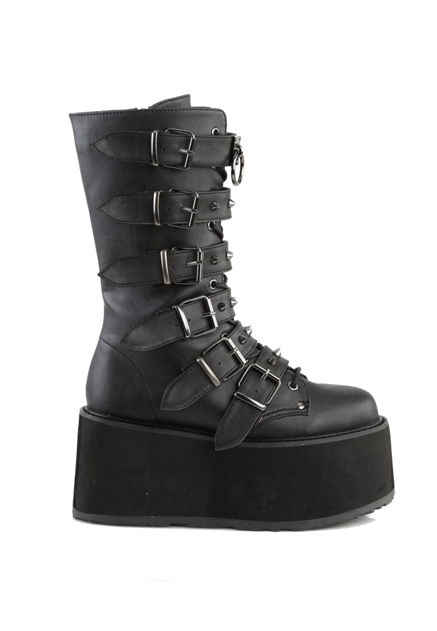 Demonia Ireland Black Cowboybiker Ankle Boot