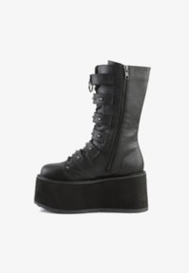 Demonia Ireland Black Cowboybiker Ankle Boot