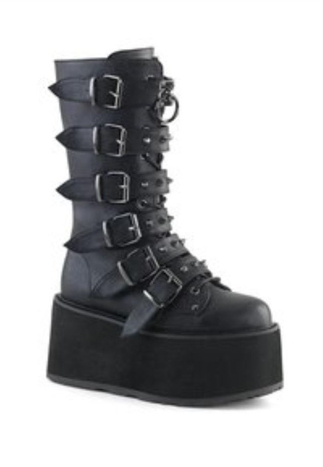 Demonia Ireland Black Cowboybiker Ankle Boot