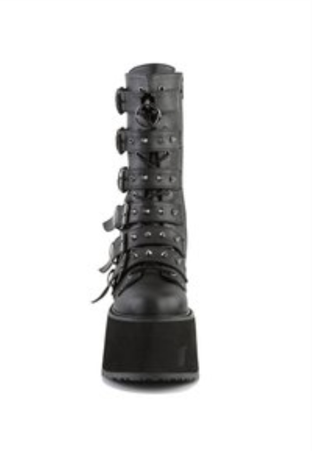 Demonia Ireland Black Cowboybiker Ankle Boot
