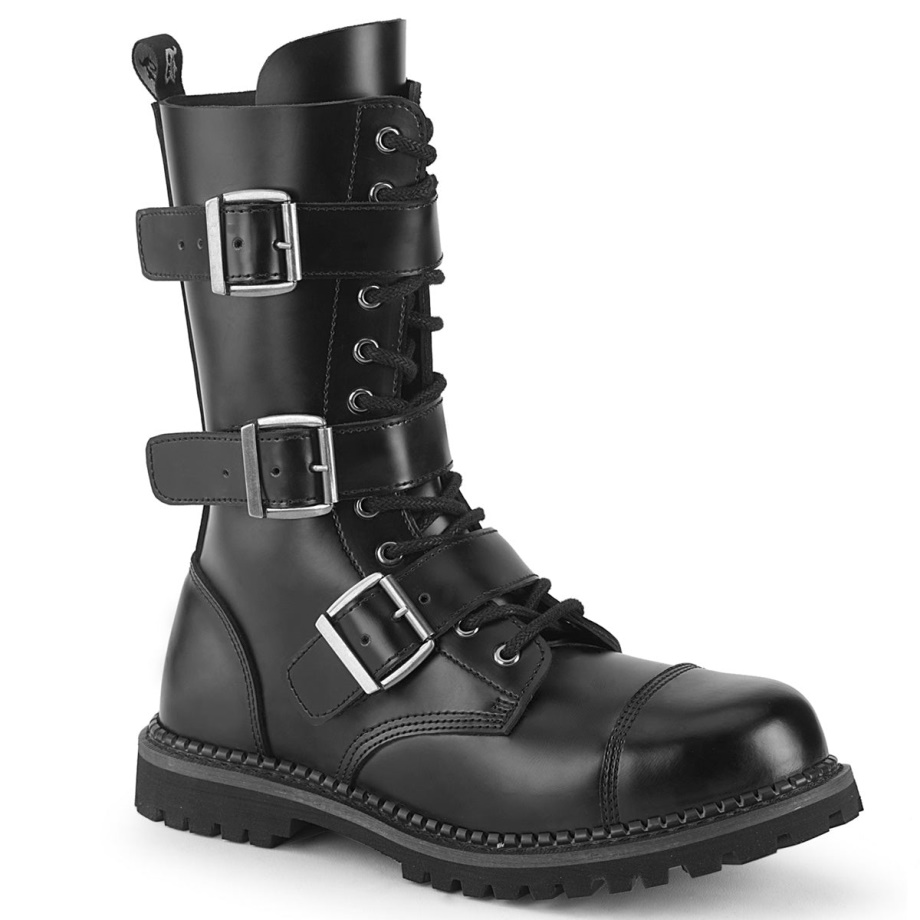 Demonia Ireland Black Leather Riot-12Bk