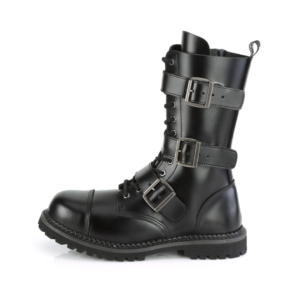 Demonia Ireland Black Leather Riot-12Bk