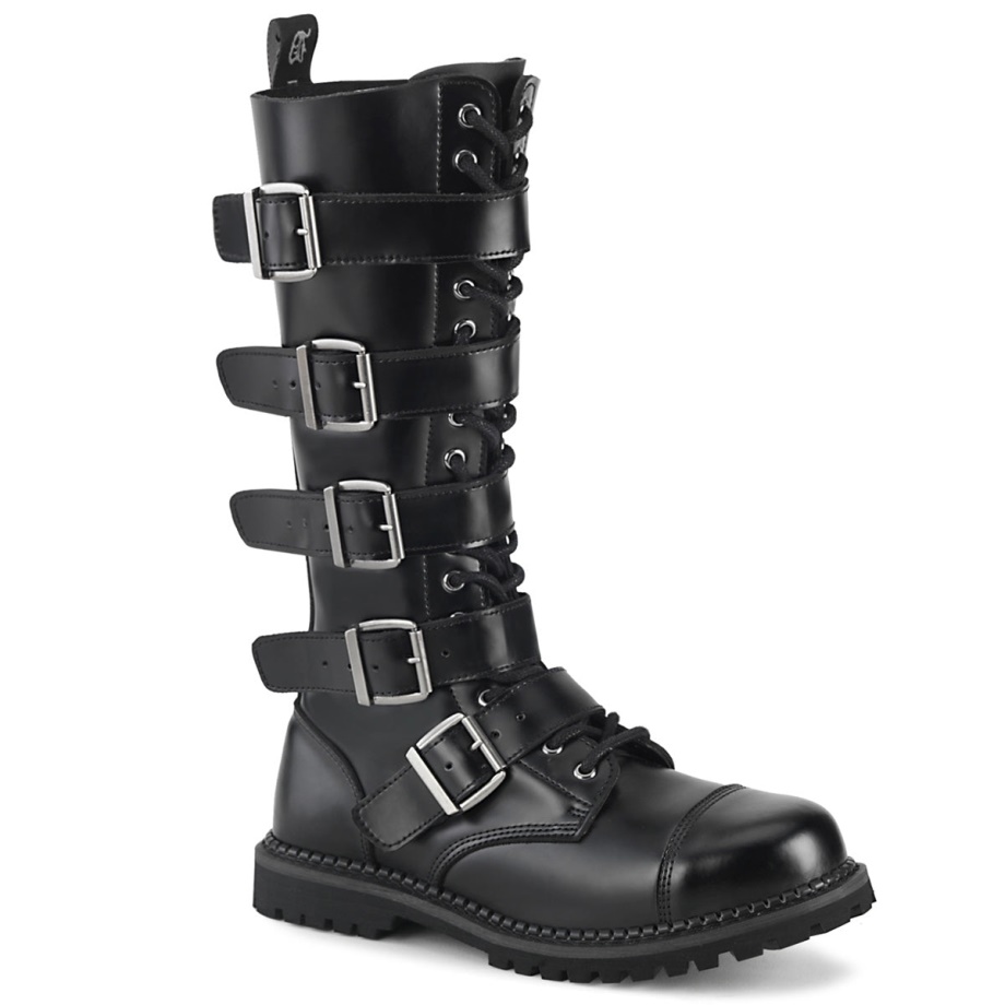 Demonia Ireland Black Leather Riot-18Bk