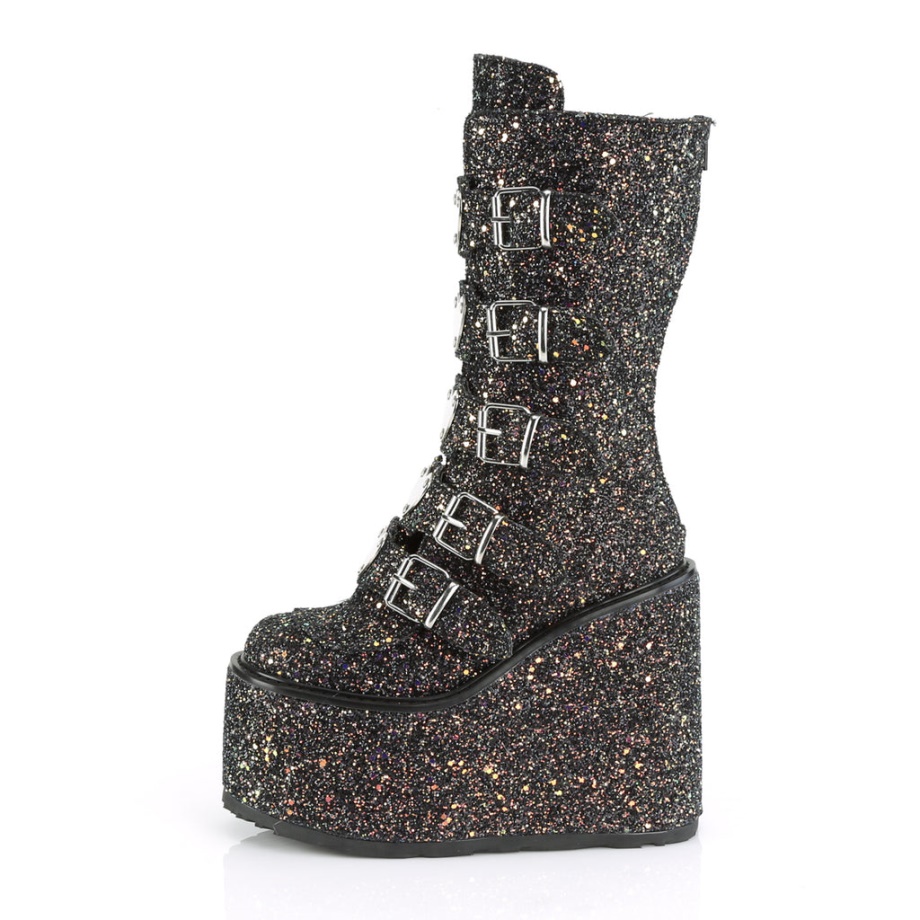 Demonia Ireland Black Multi Glitter Swing-230G