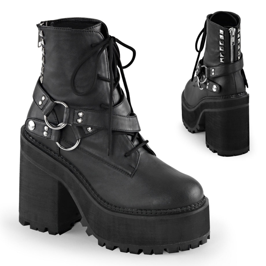 Demonia Ireland Black Patent Funn-13