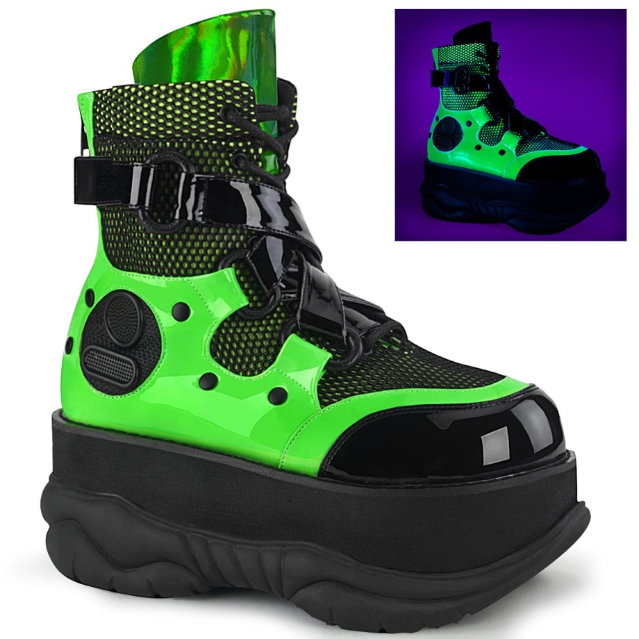 Demonia Ireland Black Patent Warlock-55