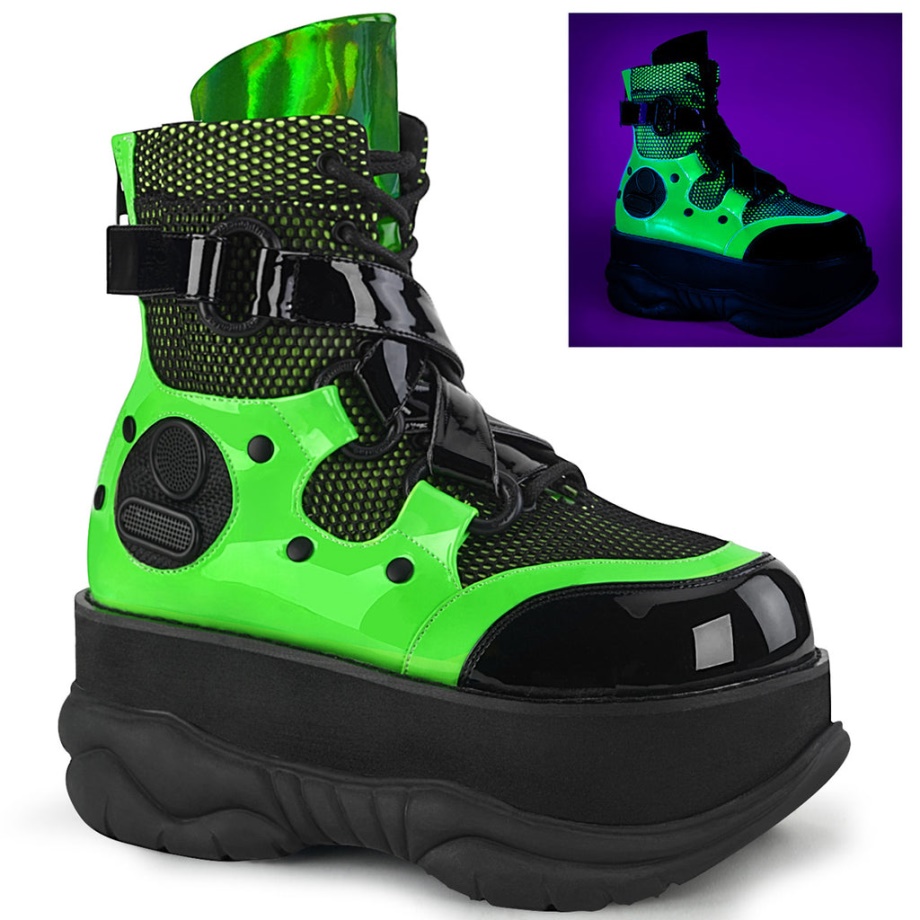 Demonia Ireland Black Patent Warlock-55