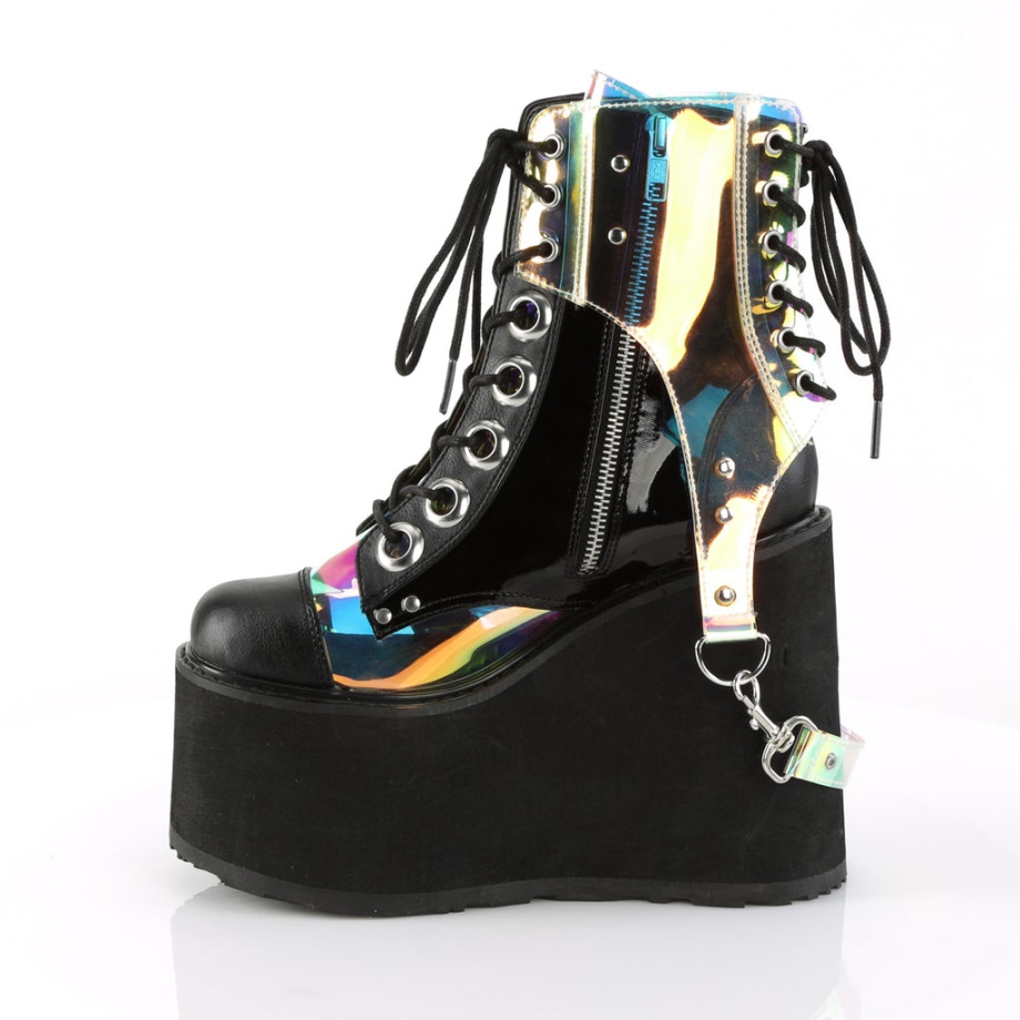 Demonia Ireland Black Patent Wave-150