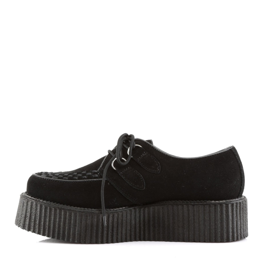 Demonia Ireland Black Suede Creeper-402S