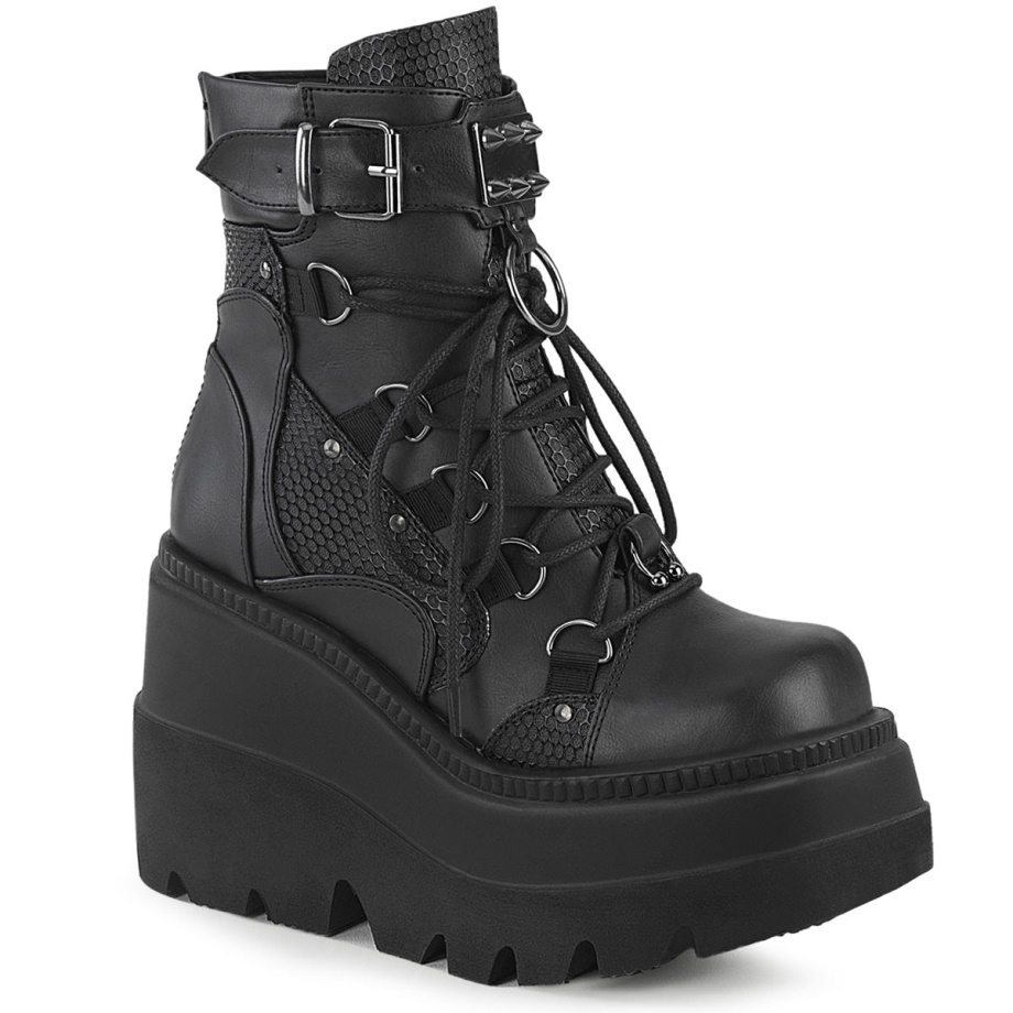 Demonia Ireland Black Vegan Leather Dank-101