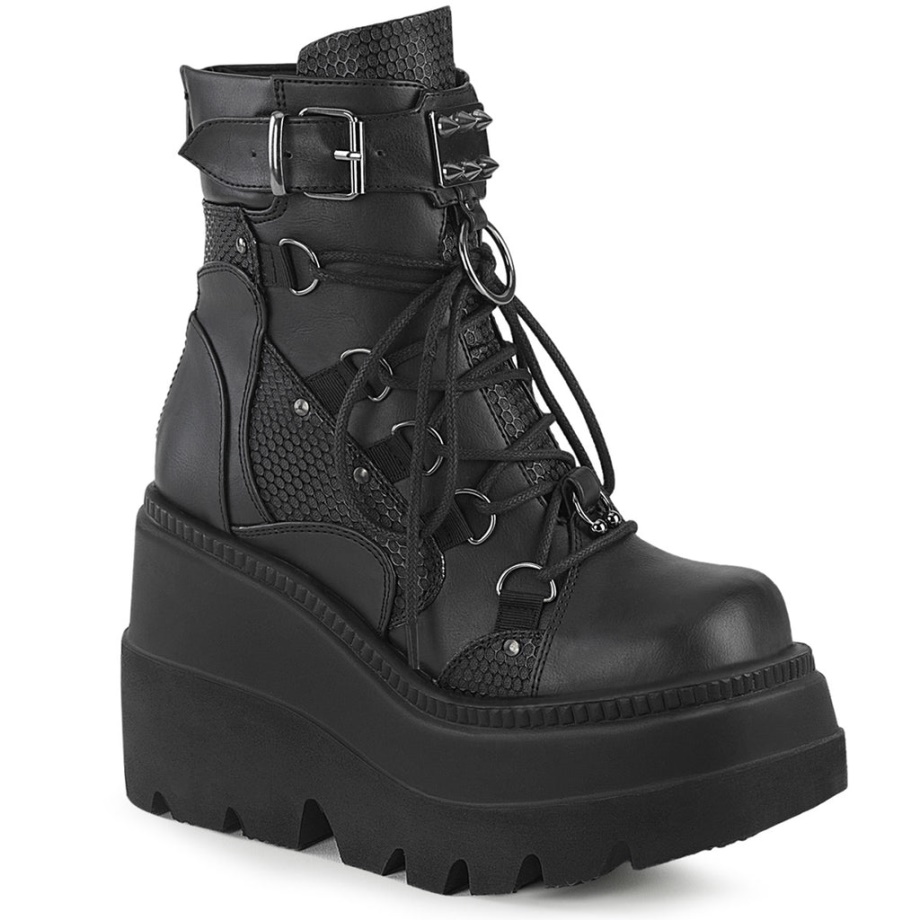 Demonia Ireland Black Vegan Leather Dank-101