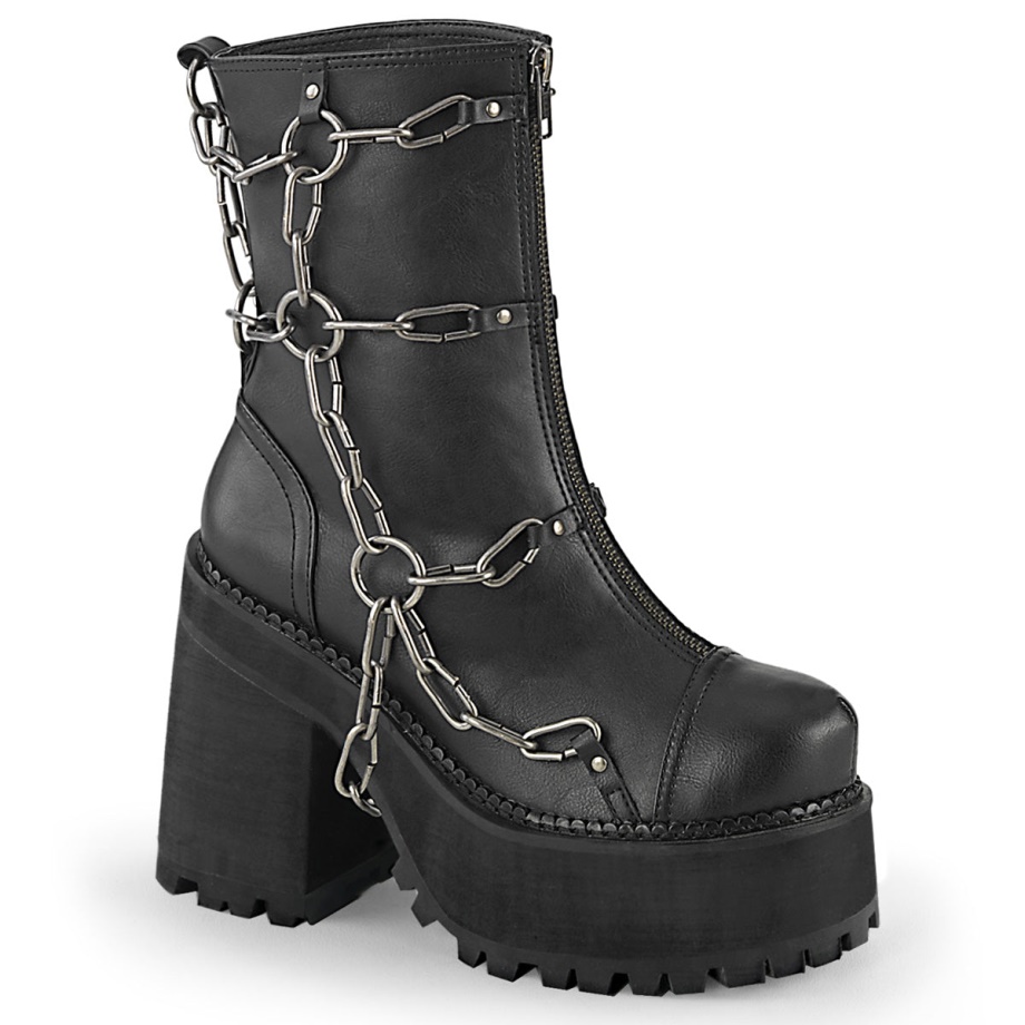 Demonia Ireland Black Vegan Leather-Patent Pixie-15
